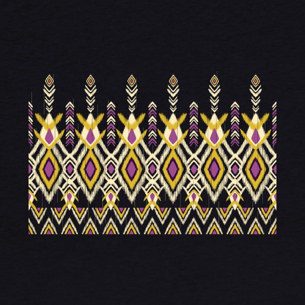 Colorful ikat style aztec Navajo pattern by PaepaeEthnicDesign